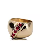 14k žluté zlato Rubín  Vintage style vrc036y